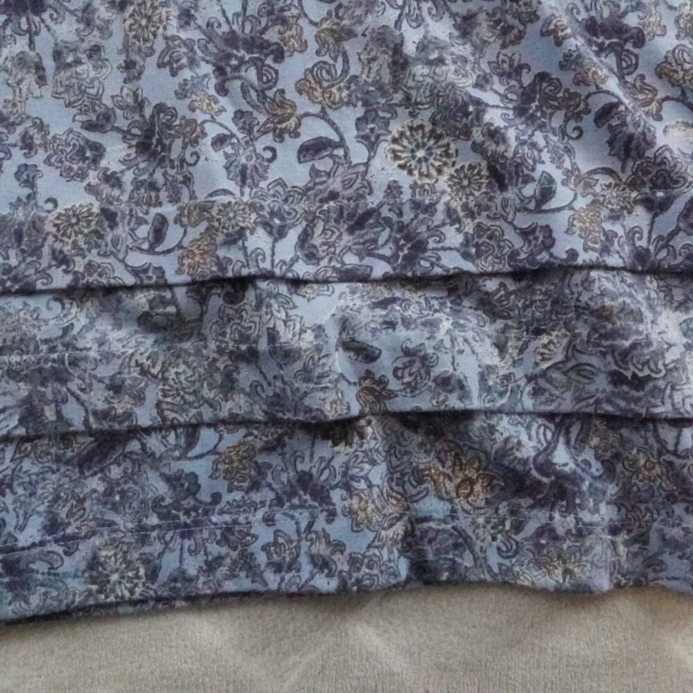J.Jill T-Shirt Dress Womens Large Floral Print V-Neck Short Sleeve - Picture 3 of 12